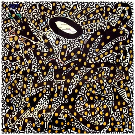 ANGEL ORTIZ New York (USA) 1967 Graffiti, Paris subway map T.m. su cartoncino...