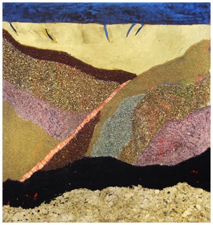 DINO CASTELVECCHI Molazzana 1935 Valle del rame Olio e t.m. su tela 85 x 80....