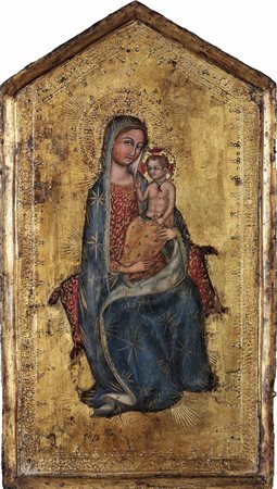 Nei modi della pittura senese del XV secolo, Madonna in trono con Bambino