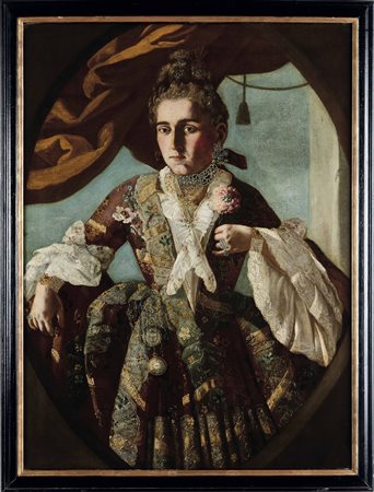 Scuola lombarda del XVII-XVIII secolo, Ritratto di gentildonna