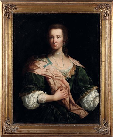 Scuola del XVIII secolo, Gentildonna con collana di perle