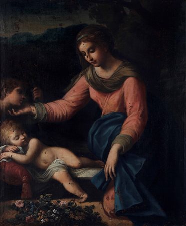 Mazzola detto il Parmigianino Girolamo Francesco copia da, Madonna col Bambino e San Giovannino