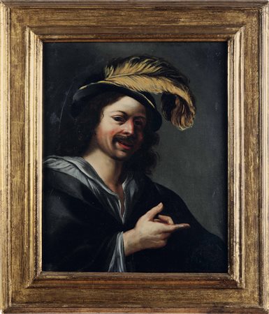 Scuola caravaggesca del XVII secolo, Ritratto di uomo con cappello