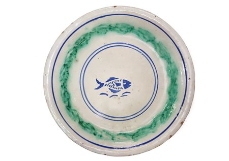Piatto in maiolica di Caltagirone, Early 20th Century