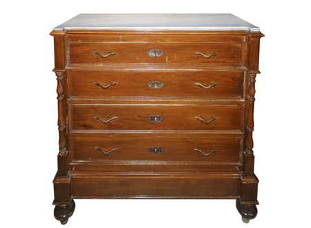 Cassettone in legno di mogano, Sicily, late 19th century