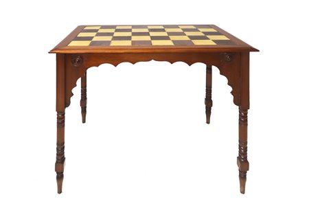 Tavolinetto con piano in maiolica à damier, Early 20th Century