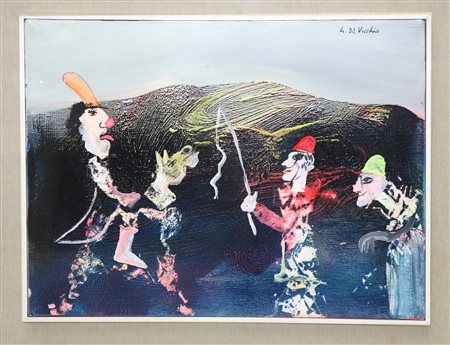 Crescenzo  Del Vecchio Berlingieri (1937-2006)  - Senza titolo, Figure, 1980s