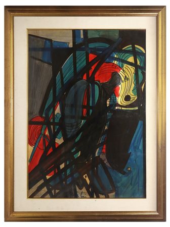 Aldo Gentilini (Genova 7 febbraio 1911-Volpeglino 10 agosto 1982)  - Composizione astratta