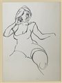 Renato Guttuso (Bagheria 1911-Roma 1987)  - Nudo di donna