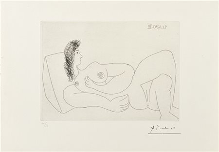 Pablo Picasso "Odalisque au coussin (dalla Serie 156)" 1970
acquaforte
foglio cm