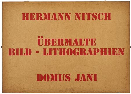 Hermann Nitsch "Ubermalter Bild - Lithographien" 1991
cartella contenente 8 lito