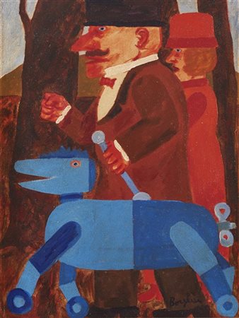 Franz Borghese "Senza titolo" 
olio su tela
cm 39x29,5
Firmato in basso a destra