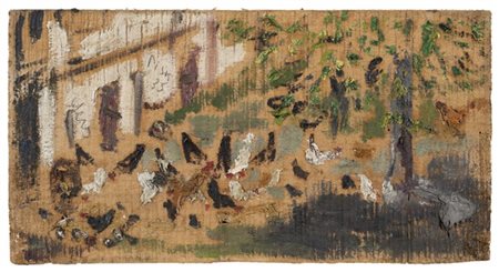 Filippo De Pisis "Pollaio" 1935
olio su tavola
cm 17,8x33,9
Firmato e datato 35