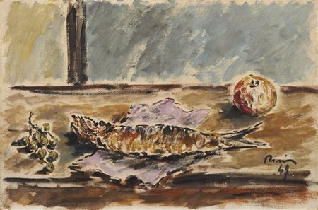 Filippo De Pisis "Senza titolo - Natura morta" 1949
olio su cartone telato
cm 40