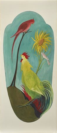 Domenico Purificato "Senza titolo" 1947- 48
olio su tavola
cm 153x66
Firmato in