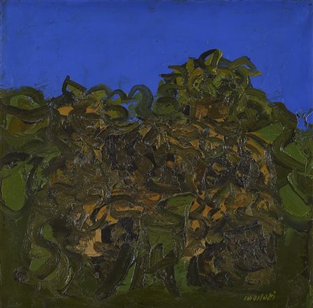 Ennio Morlotti "Girasoli" 1971
olio su tela
cm 64,5x65,5
Firmato in basso a dest