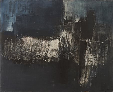 Mario Bionda "Forma azzurra" 1960
polimaterico su tela
cm 81x100
Firmato e datat