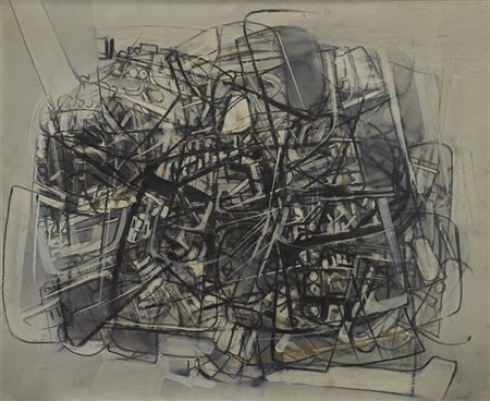 Edoardo Franceschini "Senza titolo" 1962olio su tela