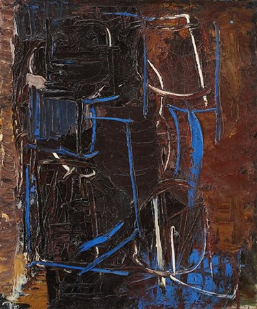 Alfredo Chighine "Figura bruno arancio" 1954
olio su tela
cm 65x54
Firmato, tito