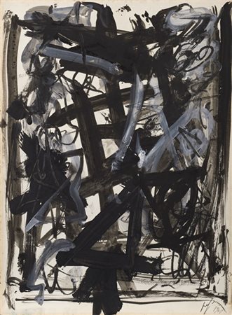 Emilio Vedova "Del nostro tempo" 1960
tempera e tecnica mista su carta incartona