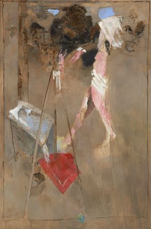 Alberto Gianquinto "Pastorale" 1987
olio su tela
cm 195x130
Siglato in basso a s