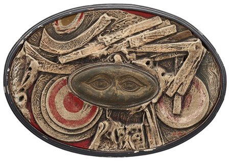 Lucio Del Pezzo "Ex voto" 1963
tecnica mista su tela
cm 22x32
Firmato e titolato