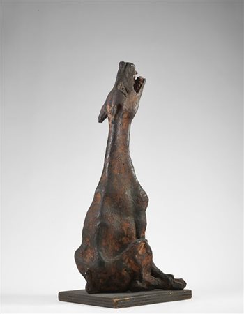 Agenore Fabbri "L'urlo del cane" 1952
terracotta policroma
h cm 52 con base
Firm