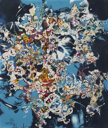 Pham Tang "Deep Light" 
tecnica mista su tavola
cm 69x59
Firmato in basso a sini