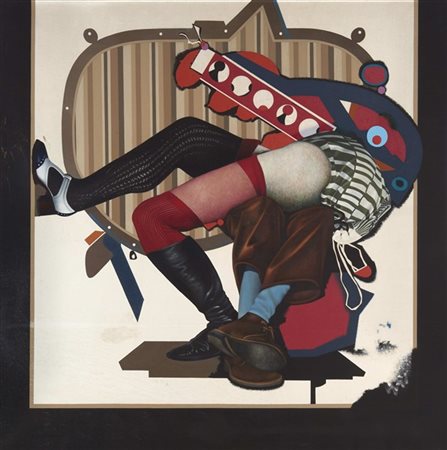 Giuseppe Guerreschi "Due figure" 1972
olio su tela
cm 170x171
Firmato, titolato