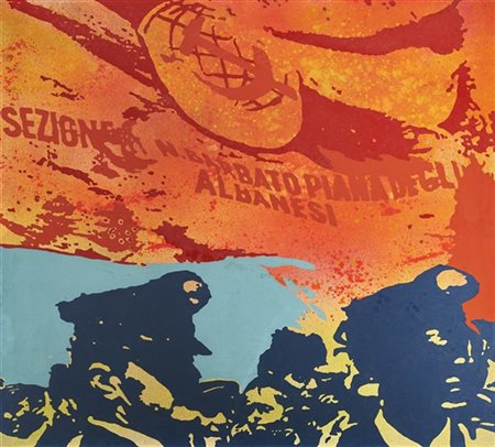 Giangiacomo Spadari "I garanti del socialismo" 1969
tecnica mista su tela
cm 90x