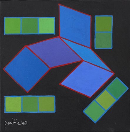 Achille Perilli "Zipo" 2007
acrilico su tela
cm 20x20
Firmato e datato in basso