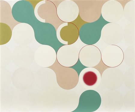 Carlo Nangeroni "Seriale" 1963  acrilico su tela