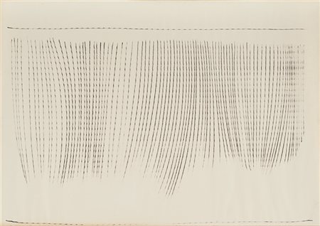 Heinz Mack "Ondulazione 2" 1963
tecnica mista su carta
cm 43x60
Firmato al retro