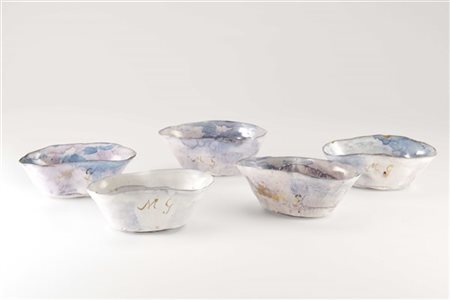 Fausto Melotti "Bomboniere (5)" 1960 circa
ceramica smaltata policroma
cm 4,4x11