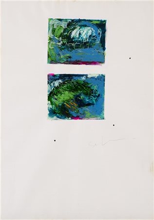 Mario Schifano "Senza titolo" 1988
smalto, acrilico,grafite e collage su carta
c