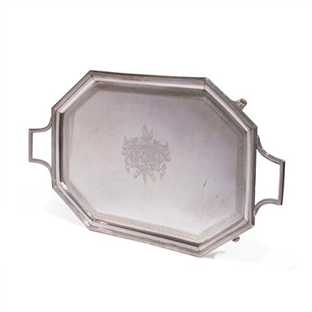 Vassoio in argento, Londra 1839