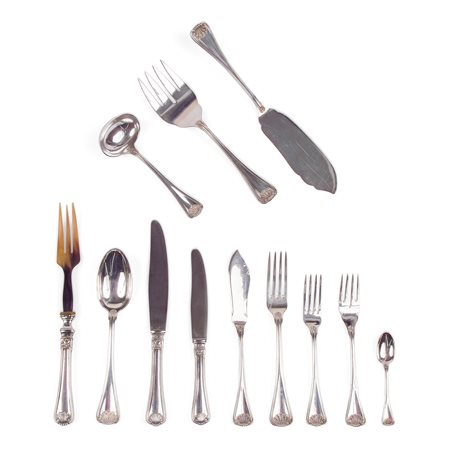 Servizio di posate in argento, Alessandria XX secolo