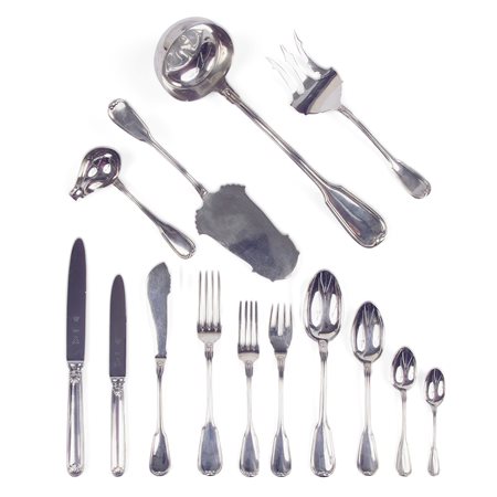 Servizio di posate in argento, Alessandria XX secolo