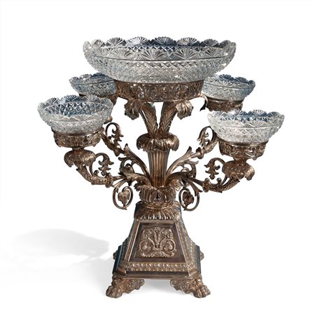 Epergne in argento Sterling, Birmingham 1824