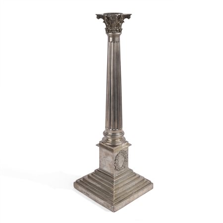 Modello di lampada a colonna in argento, Londra seconda metà del XIX secolo