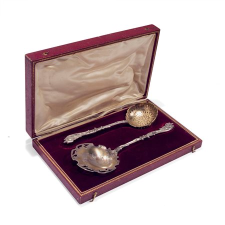 Due cucchiai da the in argento, Francia prima metà del XIX secolo