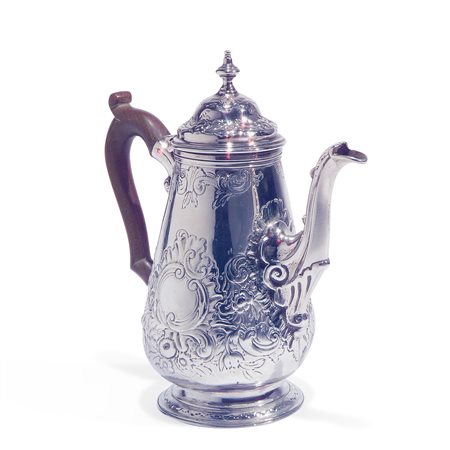 Caffettiera in argento, Londra 1757 