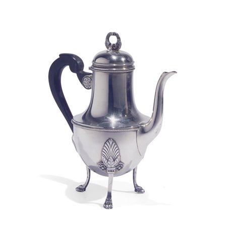 Caffettiera in argento, Francia XIX secolo