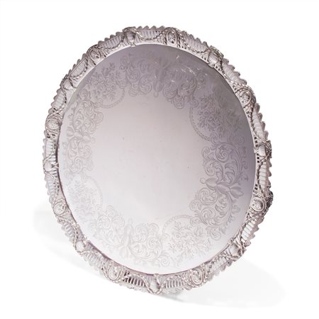 Salver in argento, Londra inizio XIX secolo 