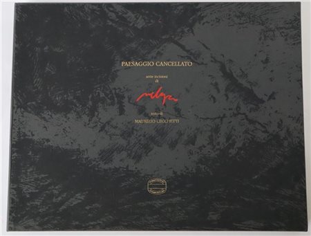 Velasco Vitali "Paesaggio cancellato" 1990
cartella editoriale contenente sette