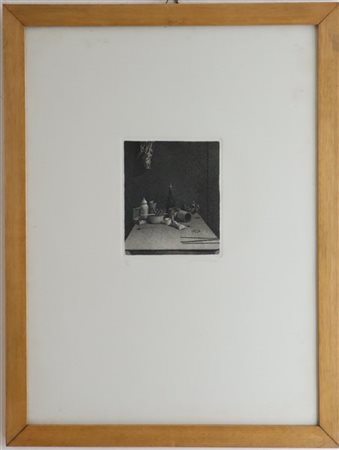 Gianfranco Ferroni "Senza titolo" 1980
acquaforte
(lastra cm 15,5x13,3; foglio c