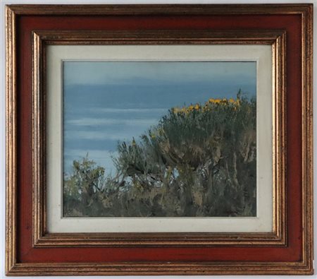 Giancarlo Cazzaniga "Ginestre" 
olio su tela
cm 40x50
firmato in basso a destra;