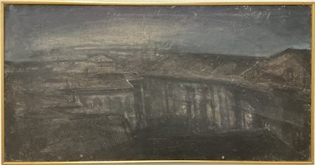Obes Gazza "Senza titolo" 1957
olio su tela
cm 56x111
firmato e datato in basso
