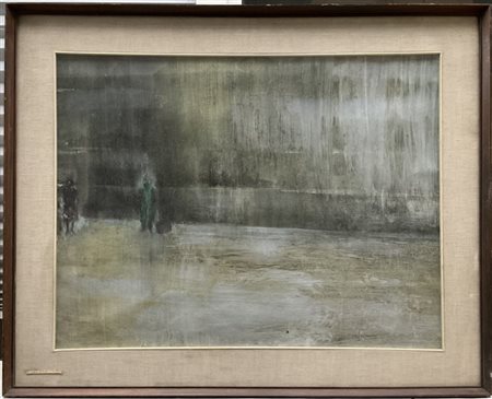 Obes Gazza "Stazione" 1959
olio su cartone
cm 53x68
firmato, titolato e datato a