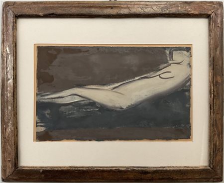 Carlo Mattioli "Senza titolo (Nudo coricato)" 1962
tecnica mista su carta
cm 31x